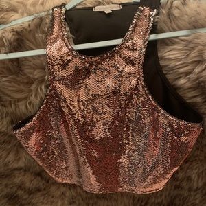 Sparkly racer back crop